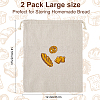 2Pcs Linen Bread Print Pouches AJEW-CP0003-81A-2