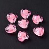 Glass Heart Beads GLAA-D005-01-3