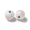 Printed Wood European Beads WOOD-G022-20G-2