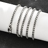 Tarnish Resistant 304 Stainless Steel Box Chain Necklaces X-NJEW-P244-01P-2