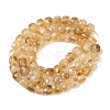 Heated Natural Citrine Beads Strands G-B175-C06-6x6mm-3