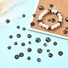 200Pcs 10 Styles Zinc Alloy Bead Caps FIND-CJ0004-70-6