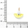 Animal Theme Brass Enamel Pendants KK-CBAE20A-02A-G-3