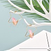 Electroplated Natural Quartz Wire Wrapped Earrings for Girl Women EJEW-JE04648-01-2