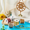 25 Yards 5 Colors Round Polyester Gold Metallic Cord OCOR-TA0002-58-7