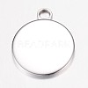 Tarnish Resistant 304 Stainless Steel Pendant Cabochon Settings LS-STAS-G071-46P-2