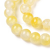 Crackle Baking Paint Imitation Jade Glass Beads Strands DGLA-T003-10mm-03-2
