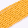 Opaque Solid Color Glass Bead Strands GLAA-F078-A05-1