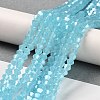 Imitation Jade Electroplate Glass Beads Strands GLAA-F029-J4mm-C03-4