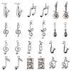 72pcs 12 styles Musical Theme Tibetan Style Alloy Pendants FIND-SC0007-38-1