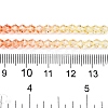 Gradient Color Baking Paint Glass Bead Strands DGLA-A039-T4mm-A013-5
