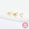 3Pcs 3 Style 925 Sterling Silver Stud Earrings IL9248-01-1