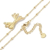 304 Stainless Steel Crystal Rhinestone Satellite Chain Bowknot Pendant Necklaces for Women NJEW-C055-10G-3