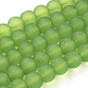 Baking Paint Transparent Glass Bead Strands GLAA-S031-10mm-34-1