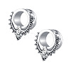 304 Stainless Steel Crystal Rhinestone Horse Eye Ear Plugs Gauges WG9936D-02-5