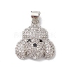 Brass Micro Pave Cubic Zirconia Pendants KK-M240-12G-2