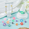 100Pcs 3 Styles Handmade Polymer Clay 3D Flower Plumeria Beads CLAY-SC0002-61-4