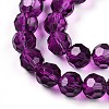 Baking Paint Transparent Glass Beads Strands LS-DGLA-A035-T10mm-A09-4