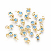Brass with Single Cubic Zirconia Charms X-ZIRC-F095-03G-2