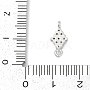 Brass Micro Pave Clear Cubic Zirconia Connector Charms KK-Z094-08P-03-3