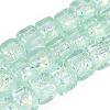 Handmade Foil Glass Beads Strands FOIL-Q002-04F-1