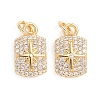 Brass Micro Pave Cubic Zirconia Pendants ZIRC-E164-31G-2