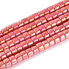 AB Color Plated Opaque Glass Beads Strands GLAA-T026-2x4mm-P18-1