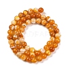 Natural Striped Agate/Banded Agate Beads Strands G-H037-A02-01-3