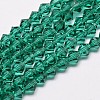 Imitate Austrian Crystal Bicone Glass Beads Strands GLAA-F029-4x4mm-10-1