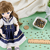 320Pcs 4 Colors Alloy Shank Buttons BUTT-FG0001-62-4