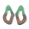 Resin & Walnut Wood Pendants RESI-S358-25C-2