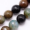 Natural Crackle Agate Beads Strands G-G445-14mm-10-1