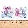 Gradient Color Transparrent Acrylic European Beads OACR-P024-01-01-3