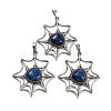 Natural Lapis Lazuli Spider Web Pendants G-Q163-09AS-03-1