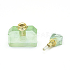 Faceted Natural Fluorite Openable Perfume Bottle Pendants G-E556-16A-3