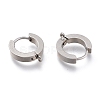304 Stainless Steel Huggie Hoop Earrings Findings X-STAS-I167-01A-P-2