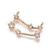 Brass Micro Pave Cubic Zirconia Pendants ZIRC-F099-20G-06-1