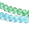 Transparent Painted Glass Beads Strands X1-DGLA-A034-T8mm-A17-4