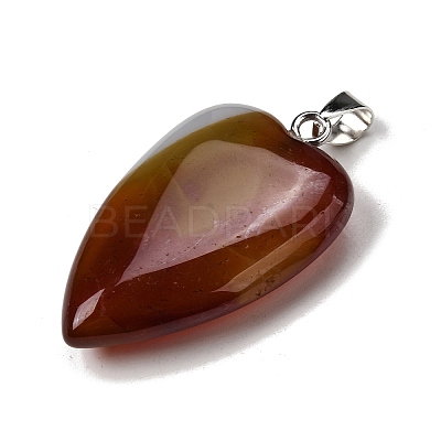 Natural Red Agate Pendants G-F820-04P-04-1