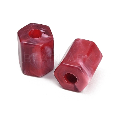 Opaque Acrylic Imitation Gemstone Beads AC-CBAE907-02-1