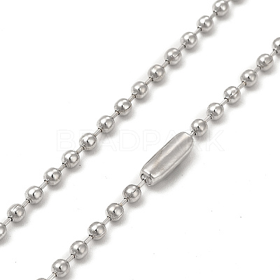 Alloy Cross Pandant Necklace with Ball Chains NJEW-K245-001C-1