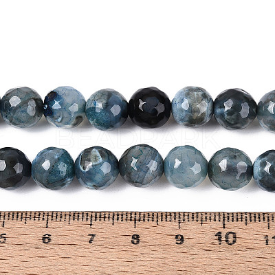 Dyed & Heated Natural Fire Crackle Agate Beads Strands G-N359-01B-03-1