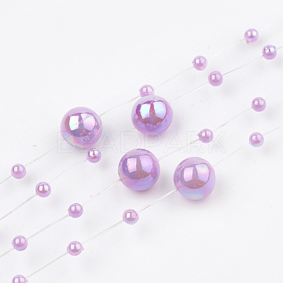 ABS Plastic Imitation Pearl Beaded Trim Garland Strand AJEW-S071-01C-1