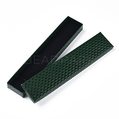 Rhombus Textured Cardboard Jewelry Necklace Boxes CBOX-T006-03C-1