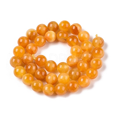 Dyed Natural White Jade Beads Strands G-T138-10mm-210-27-1