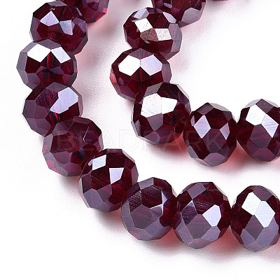 Electroplate Glass Beads Strands EGLA-A034-T4mm-A28-1