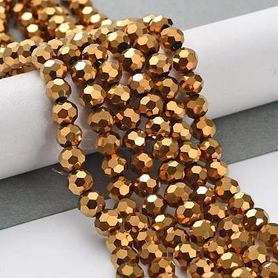 Electroplate Glass Bead Strands EGLA-R042-6mm-03-1