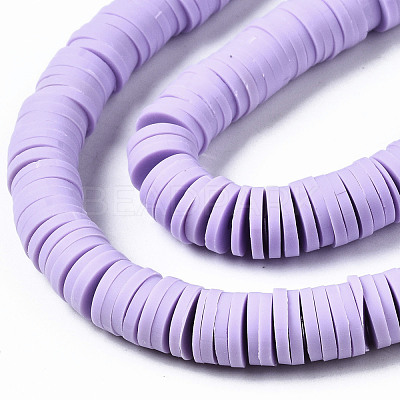 Handmade Polymer Clay Beads Strands X-CLAY-R089-8mm-146-1