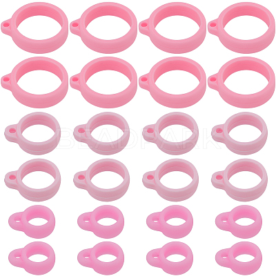 60Pcs 3 Style Silicone Pendant SIL-GF0001-28C-1