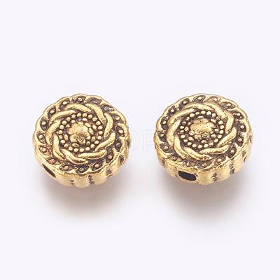 Tibetan Style Alloy Beads TIBEB-R022-AG-LF-1